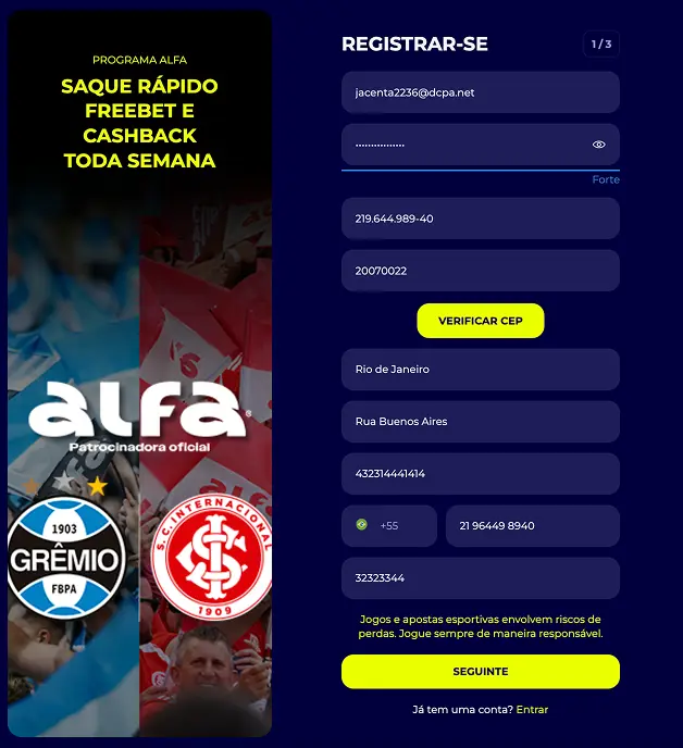Alfa.Bet login